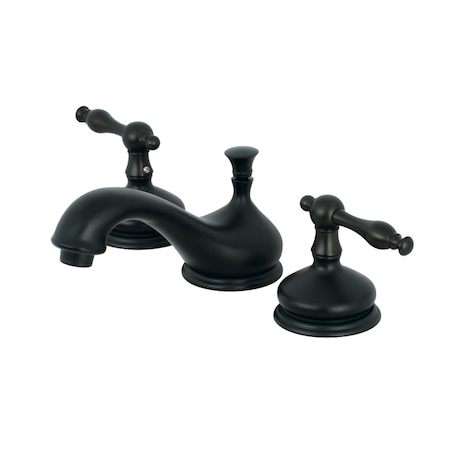 Kingston Brass KS1160NL 8" Widespread Bathroom Faucet, Matte Black KS1160NL